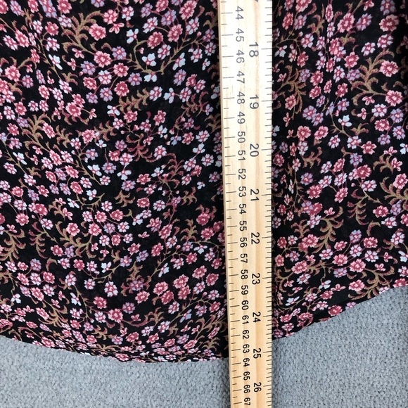 PAIGE floral Silk Button Down Long Sleeve Cold Shoulder romantic blouse size XS - Picture 6 of 6